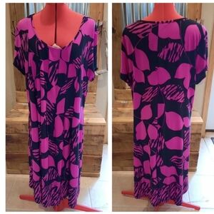 Flirty fushia knit Dress XL Notations